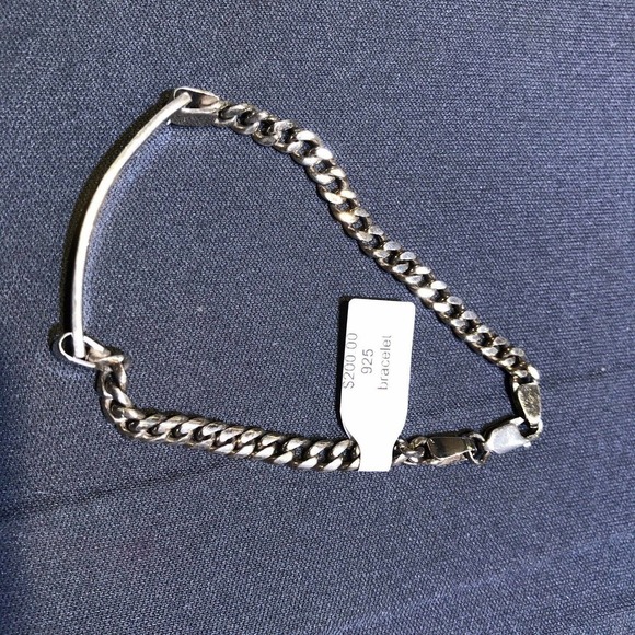 Sterling Silver ID Bracelet 925 CubanLink Chain Claw Clasp Stamped - Picture 2 of 6